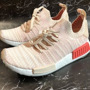 Adidas cream/pink sneakers great condition size 8